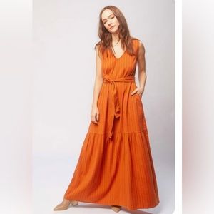 NWT $365 Ace & Jig Julien Dress in Ginger Small S Rare and Sustainable